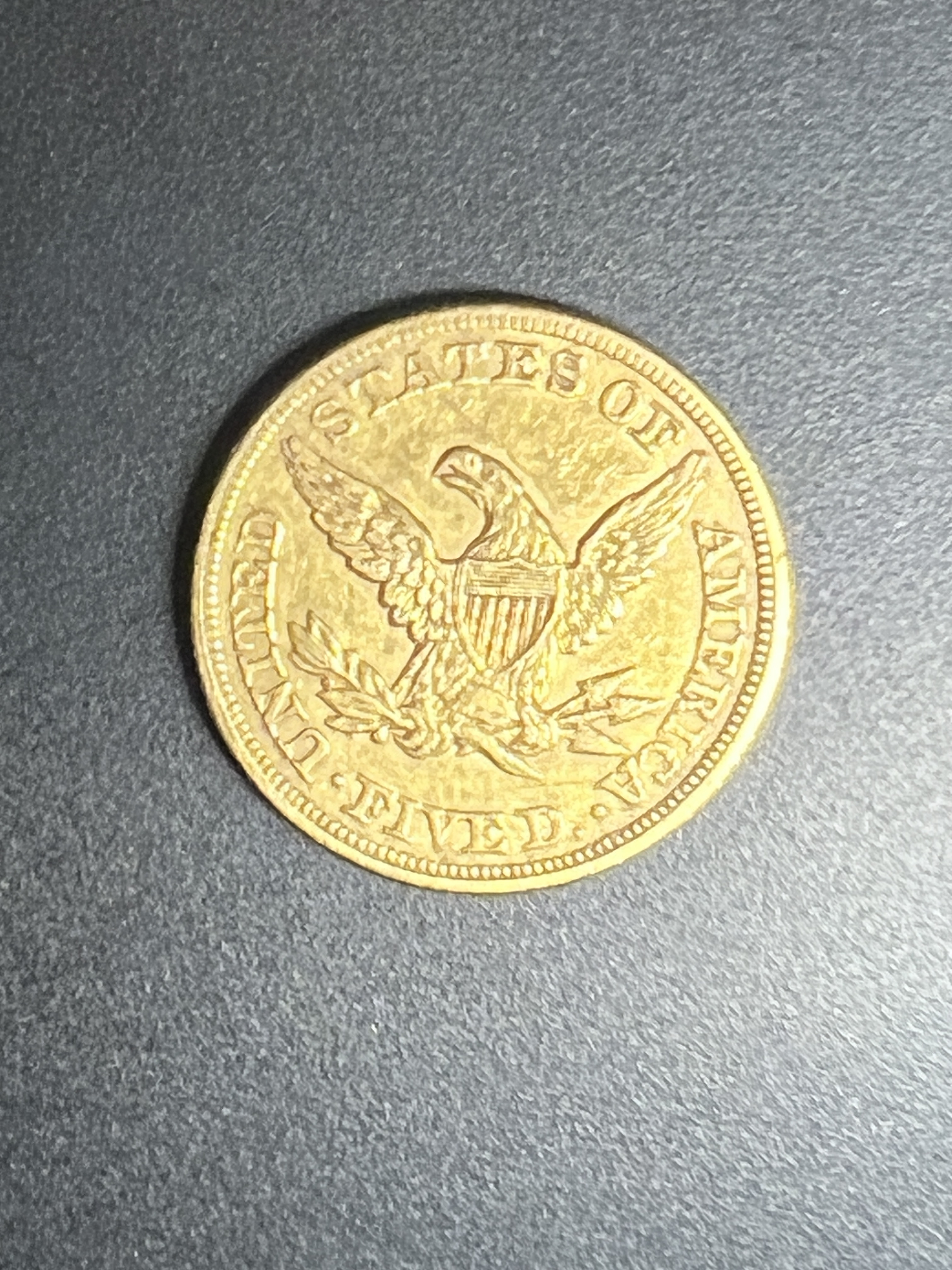 1861 $5 Liberty Half Eagle Gold Coin PCGS- XF