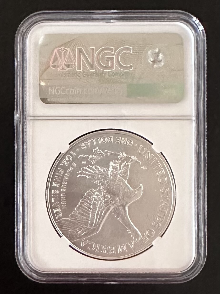 2017 AMERICAN SILVER EAGEL $1, NGC