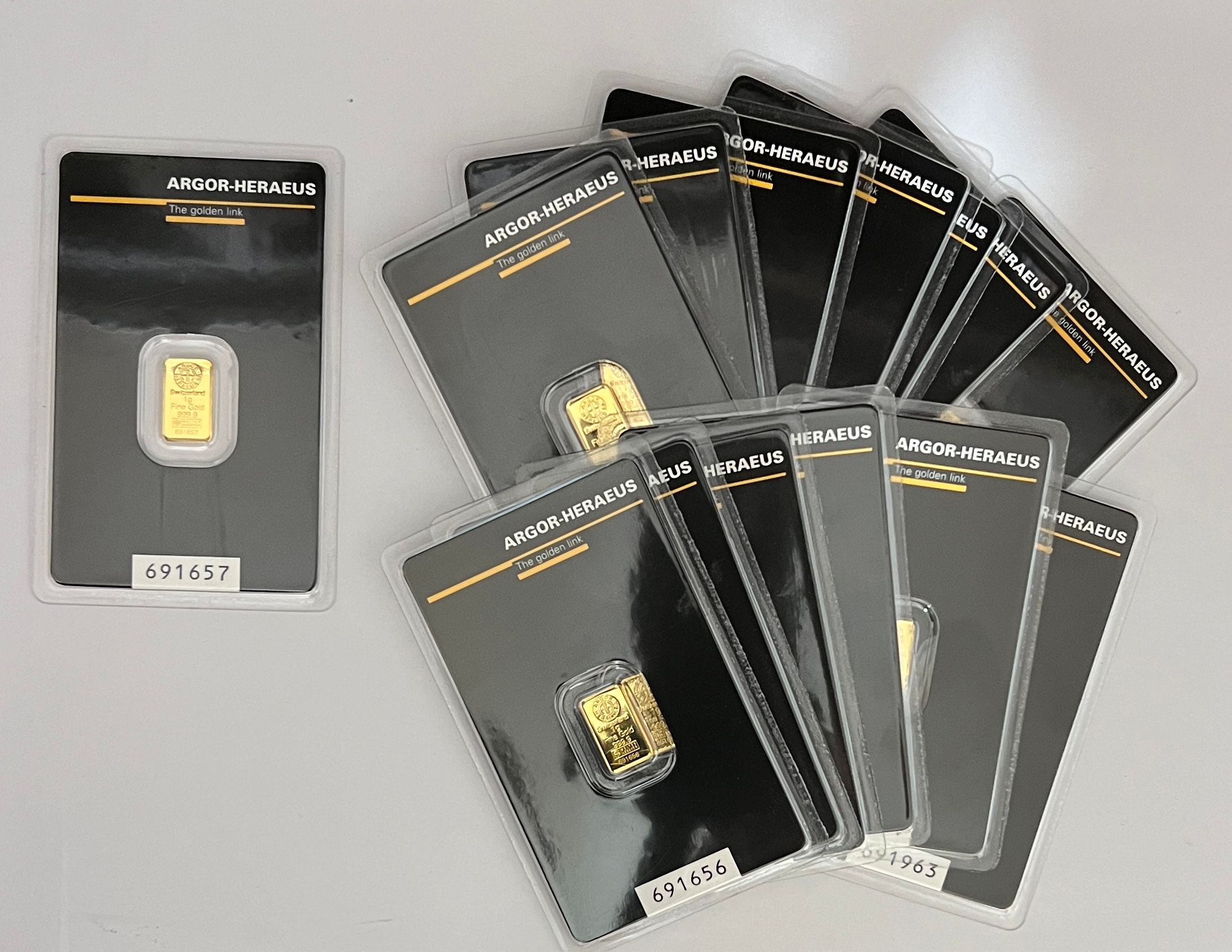 Argor-Heraeus 1 Gram Gold Bar .9999 Fine