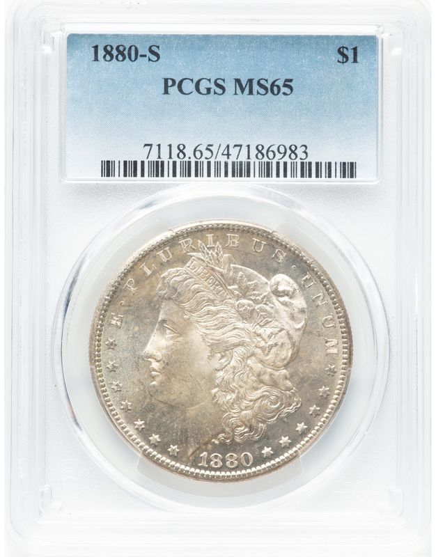 1880-S Silver Morgen Dollar MS 65  PCGS