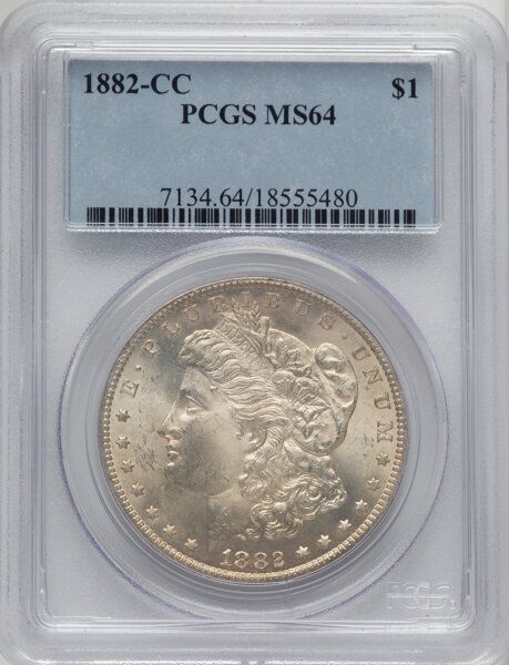 1882-CC $1 MS64 PCGS 1882-CC $1 MS64 PCGS