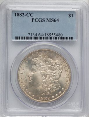 1882-CC $1 MS64 PCGS 1882-CC $1 MS64 PCGS
