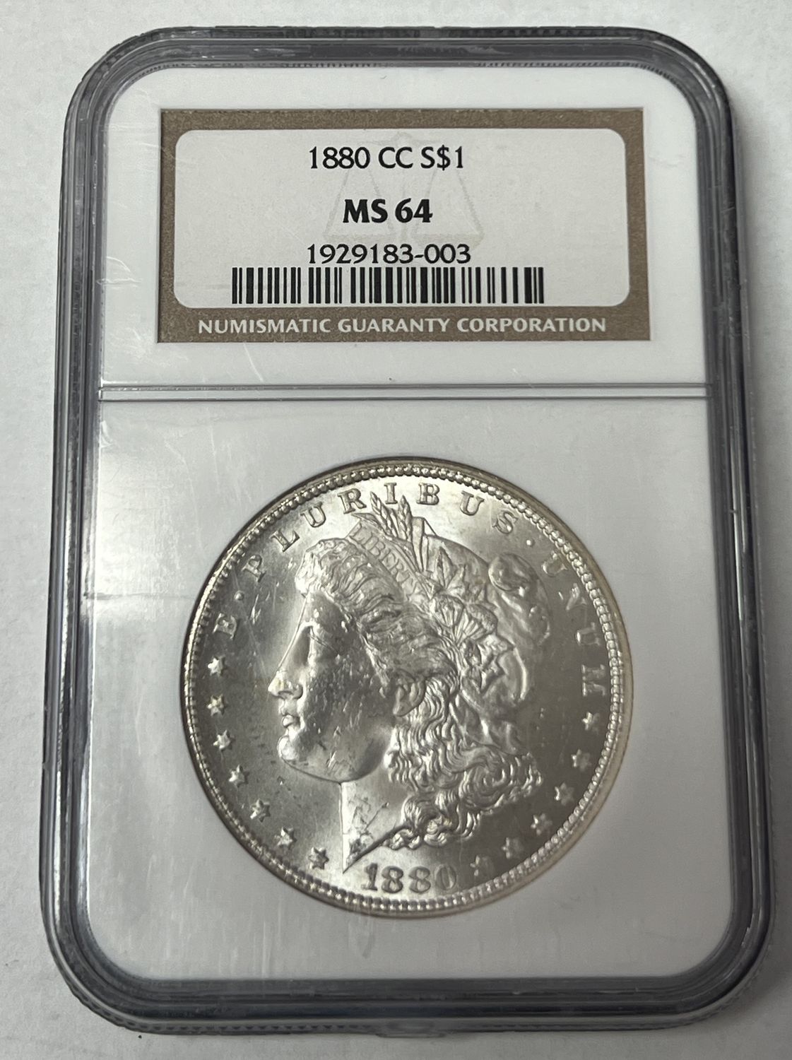 1880-CC $1 Silver Morgan PCGS MS 64