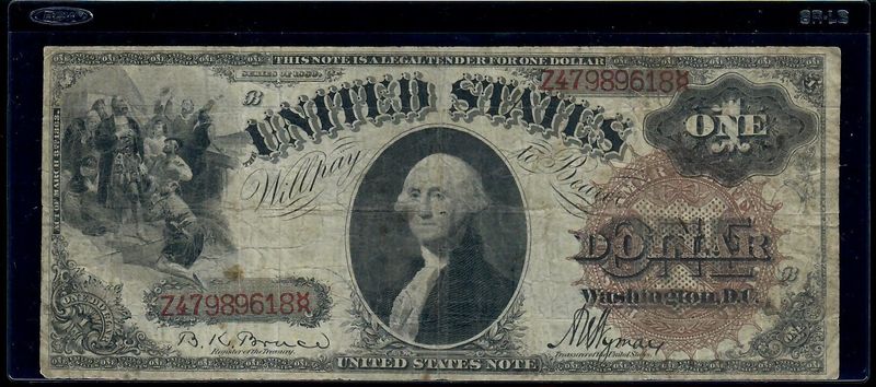 1880 $1 Legal Tender Note, Serial# Z47989618