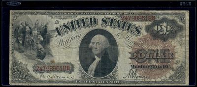 1880 $1 Legal Tender Note, Serial# Z47989618