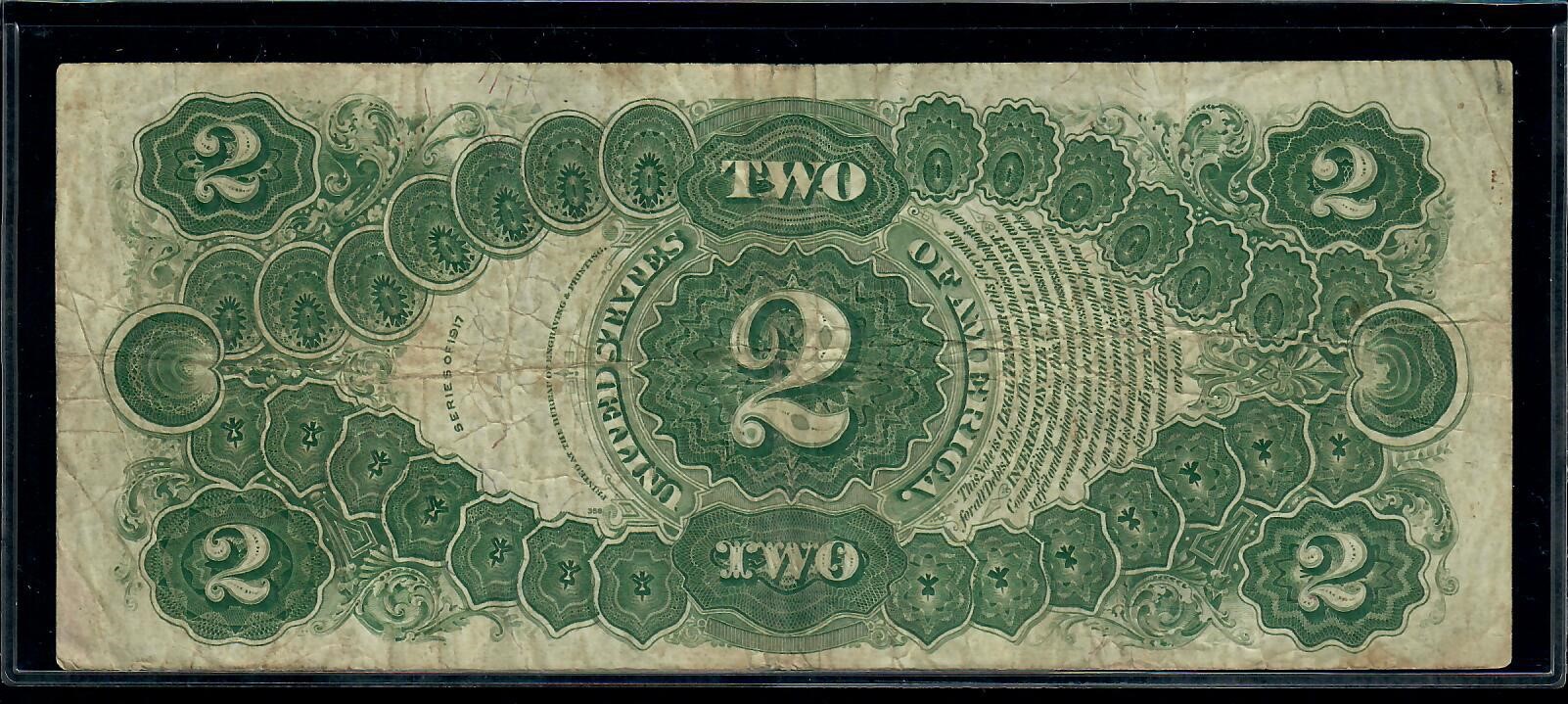 1917 $2 Legal Tender Notes, Serial# *4329586B