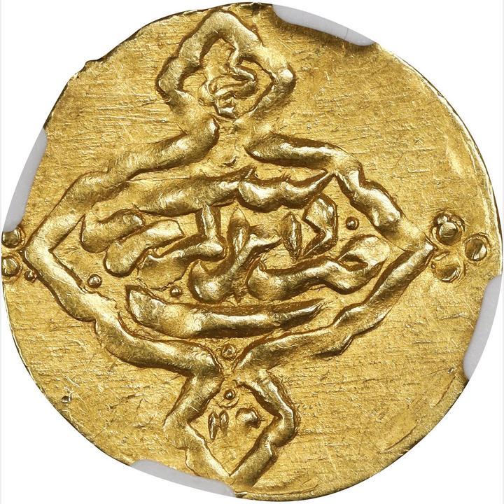 IRAN. Zand Dynasty. 1/4 Mohur, ND (AH 1166-93 [1752-80]). Rasht Mint. Karim Khan. NGC MS-62.