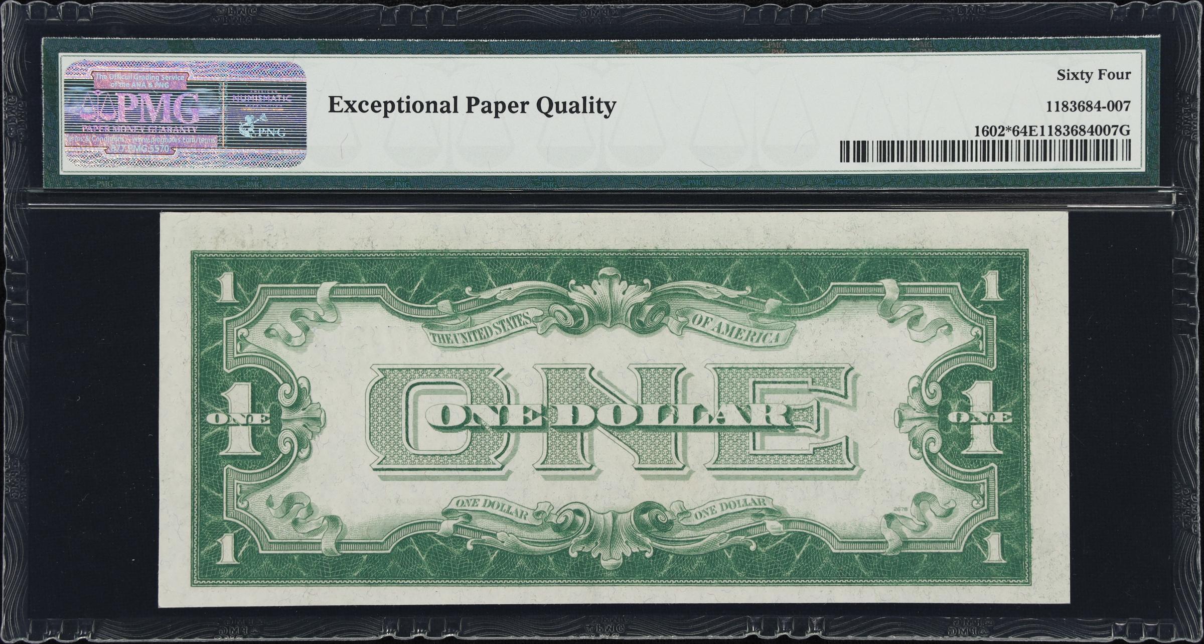 1928B $1 Silver Certificates Star Note, Fr# 1602 PMG 64 EPQ