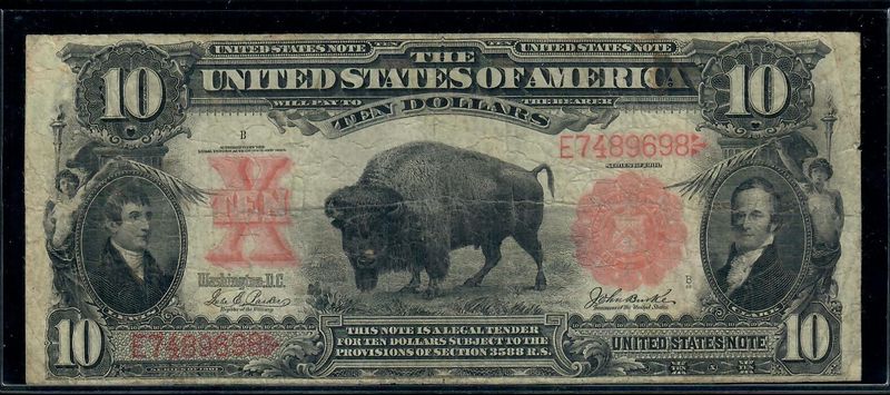 1901 $10 Legal Tender Bison Note