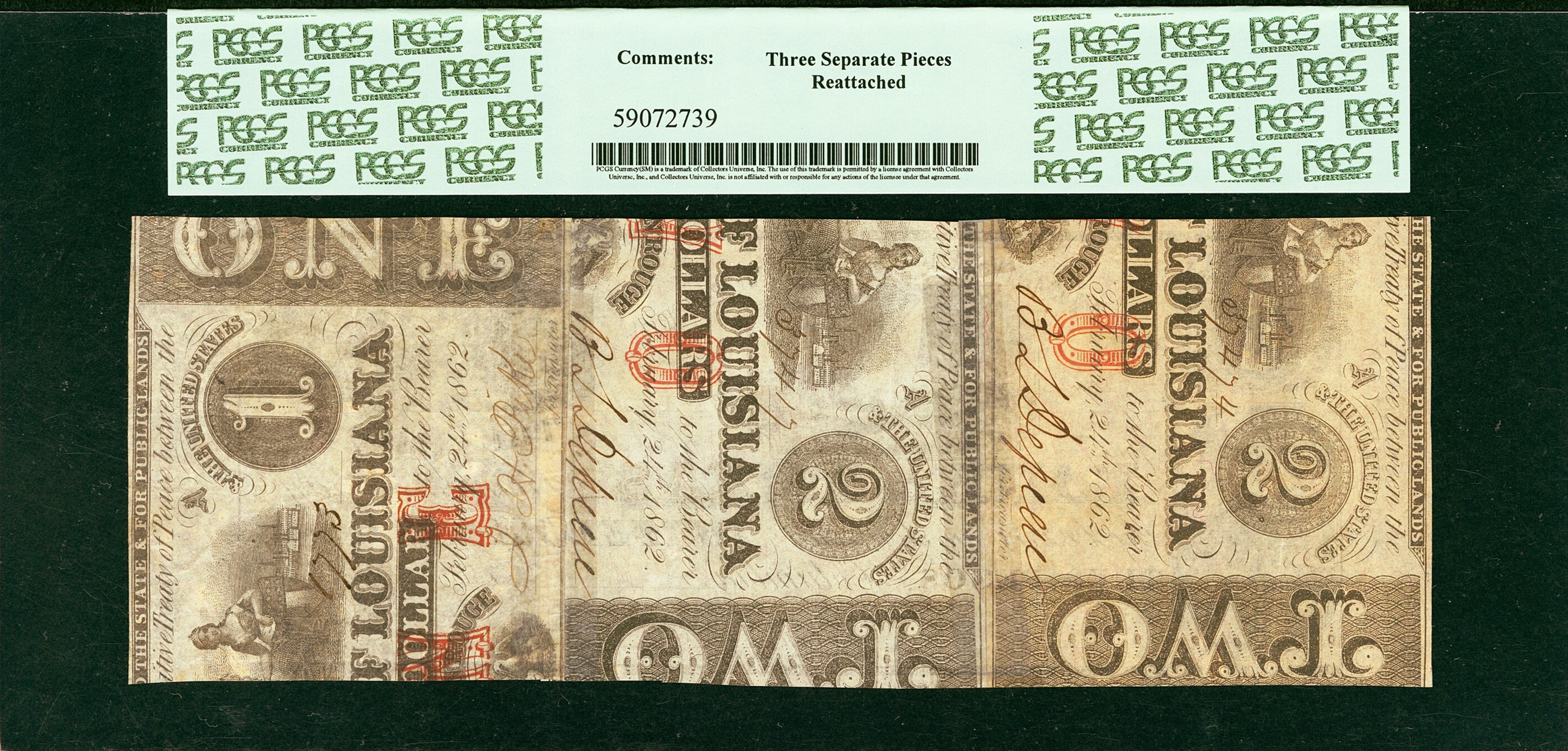 Columbia, TX- Commercial & Agricultural Bank of Texas $3/3 Pesos 18__ G6 PCGS 40