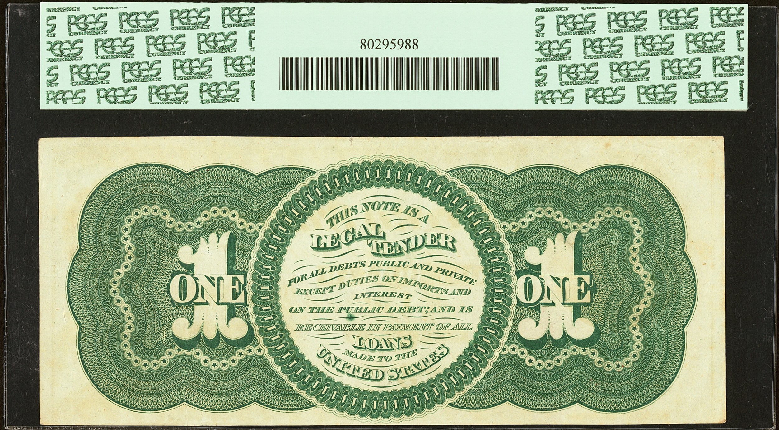 1862 $1 Legal Tender FR-16 - Graded PCGS 45 Extremely Fine