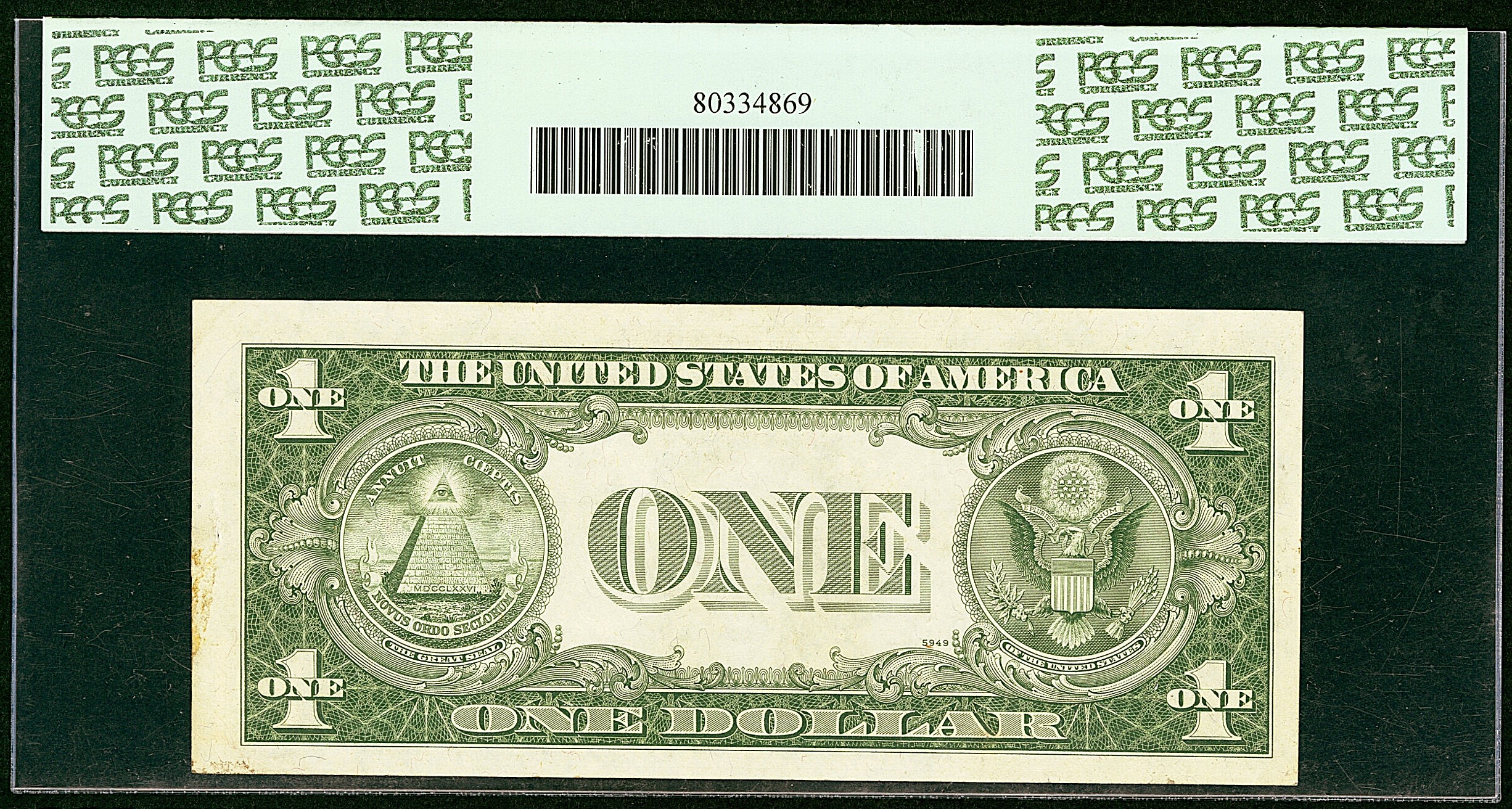 Ink Smear on Face and BEP Rejected $1 1935E Silver Certificate Fr. 1614 . PCGS Apparent Choice About New 58.