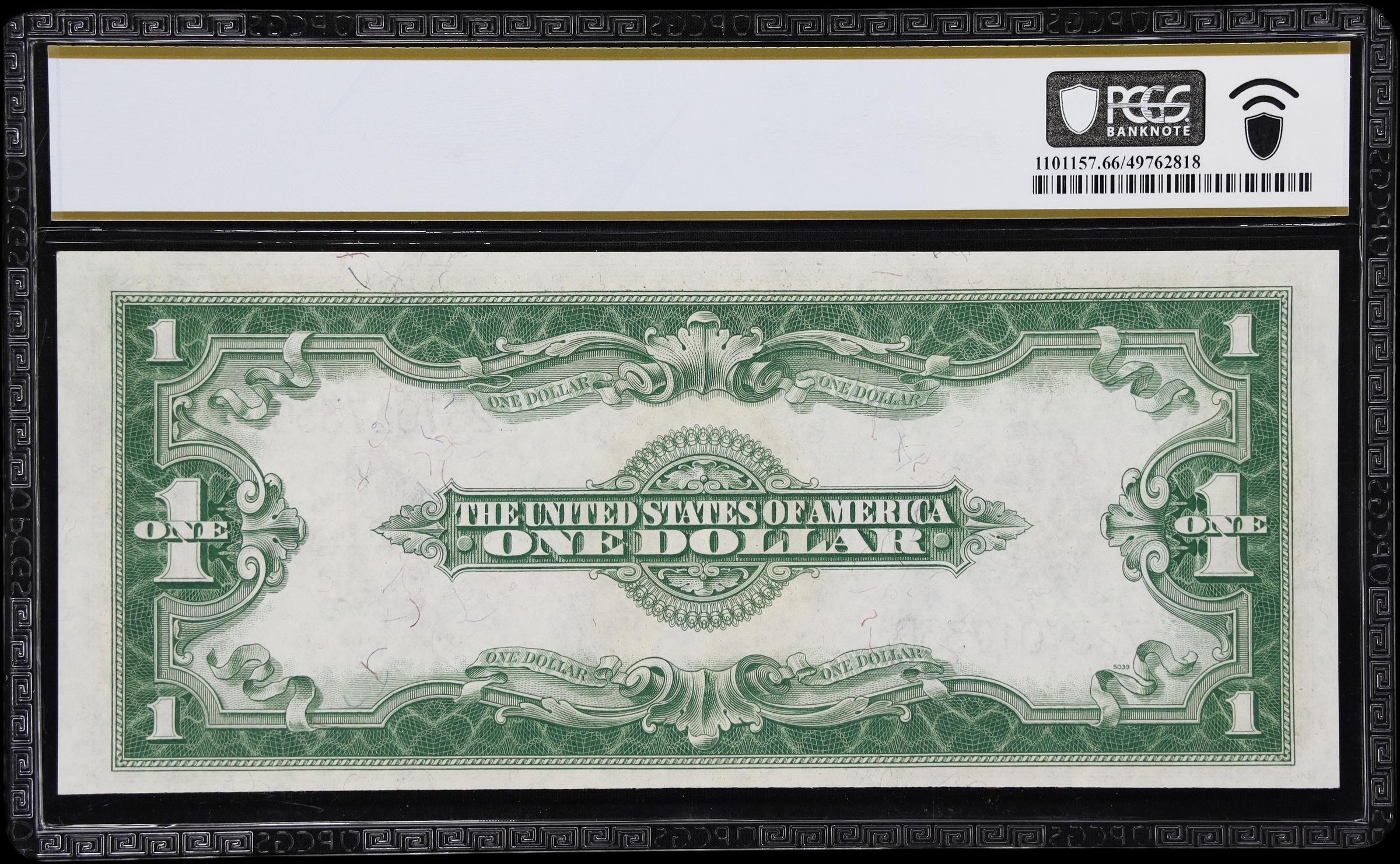 1923 $1 Silver Certificate FR-237 Horse Blanket PCGS 66 PPQ Uncirculated