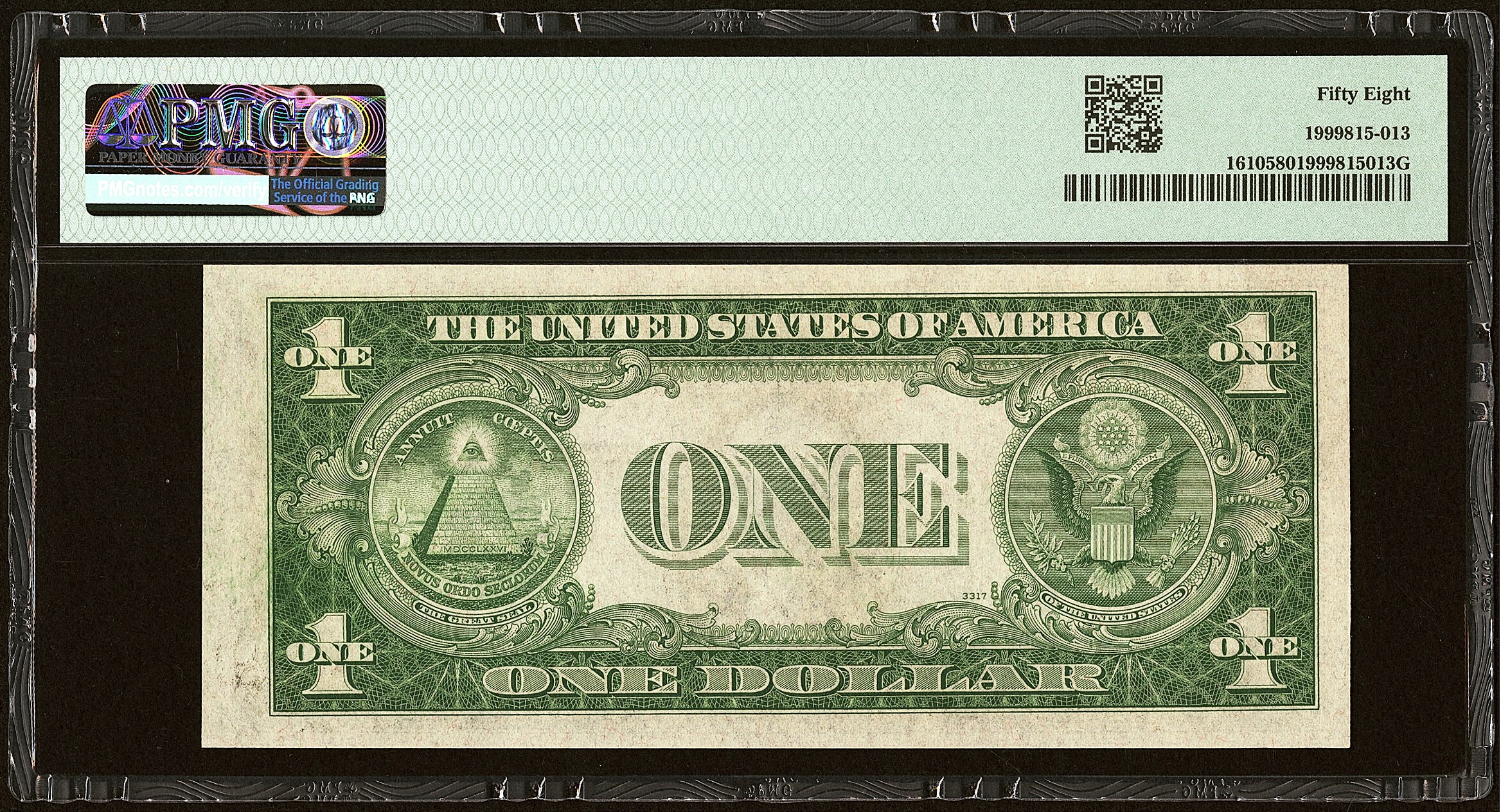 1935A $1 SILVER CERTIFICATE EXPERIMENTAL