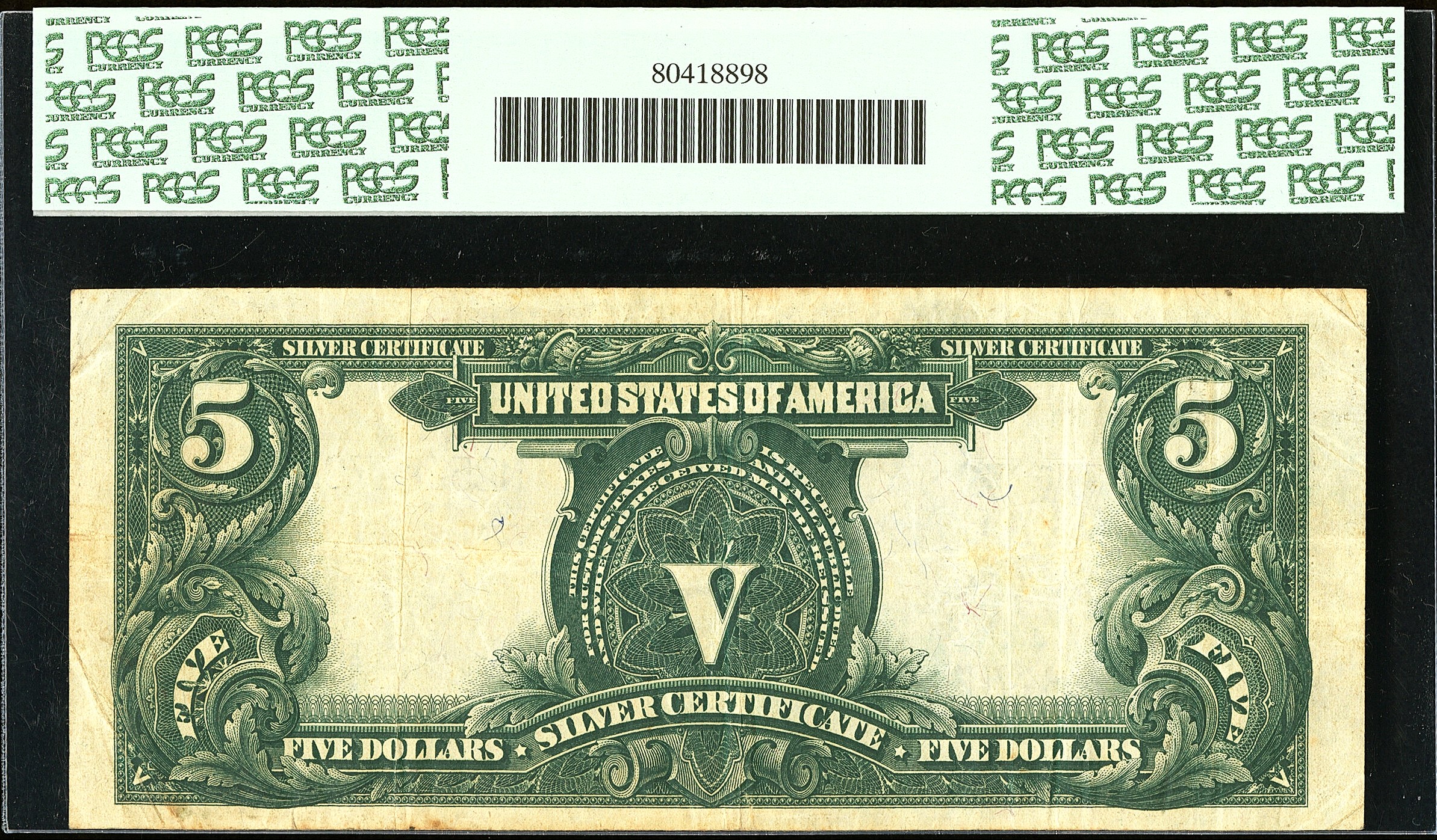 1899 $5 Silver Certificate Chief FR.278 PCGS 25 VF