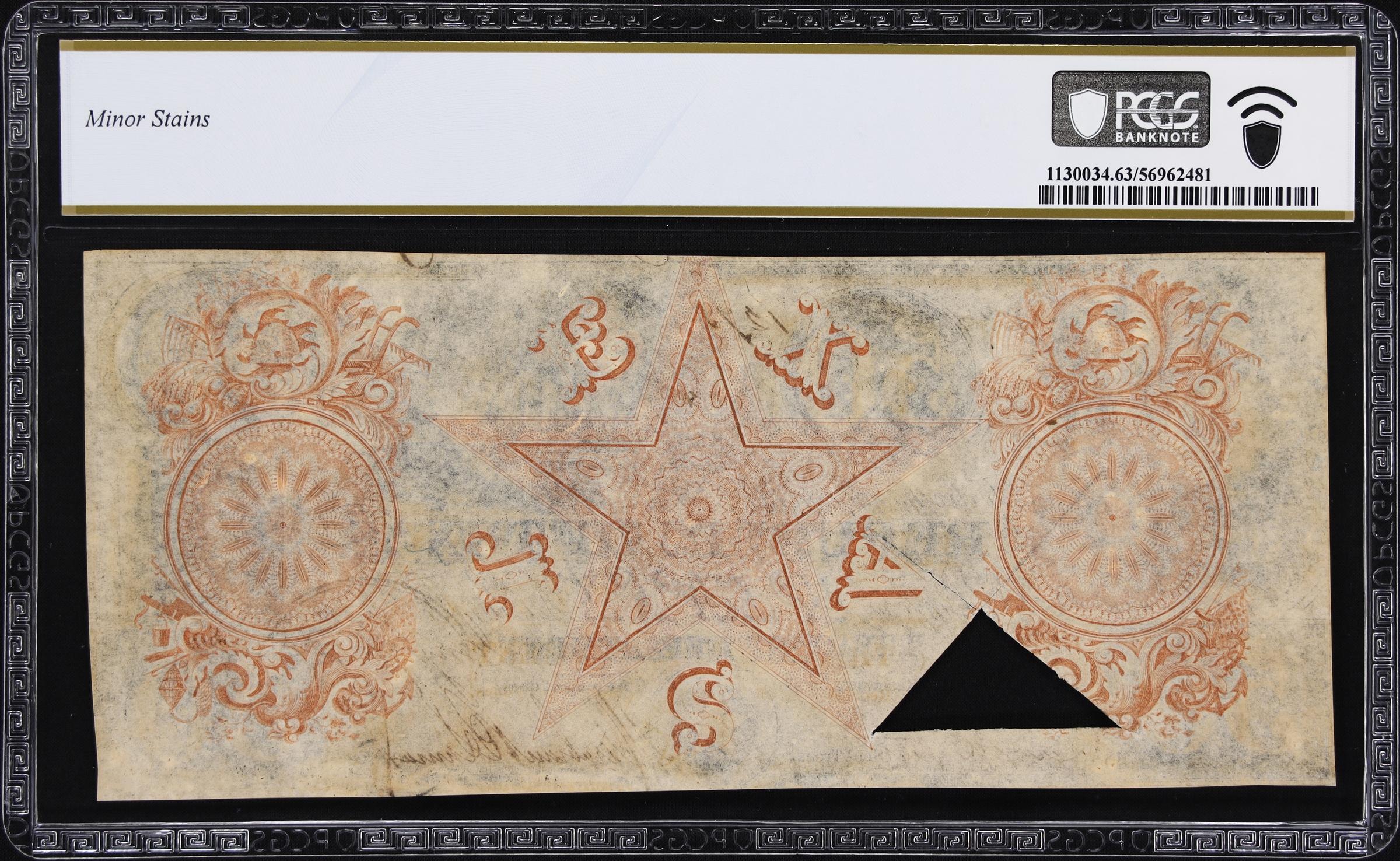 $50 1839-41 Republic of Texas, Austin- Treasury Note,  PCGS 63, CHOICE UNC