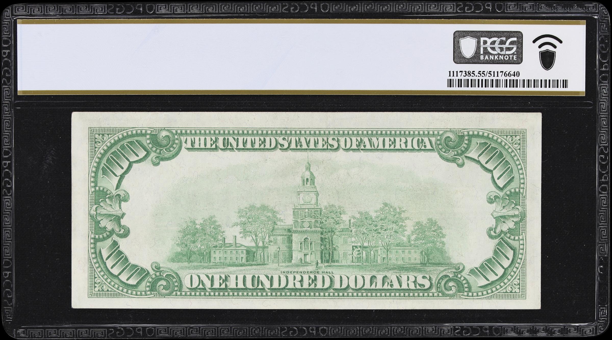 $100 1928 Gold Certificate Fr. 2405 AA Block PCGS 55 About Uncirculated