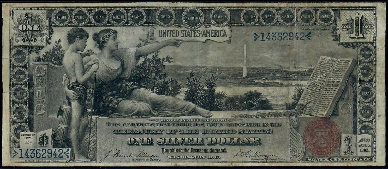 $1 1896 Silver Certificate Educational Fr# 224 Very Fine