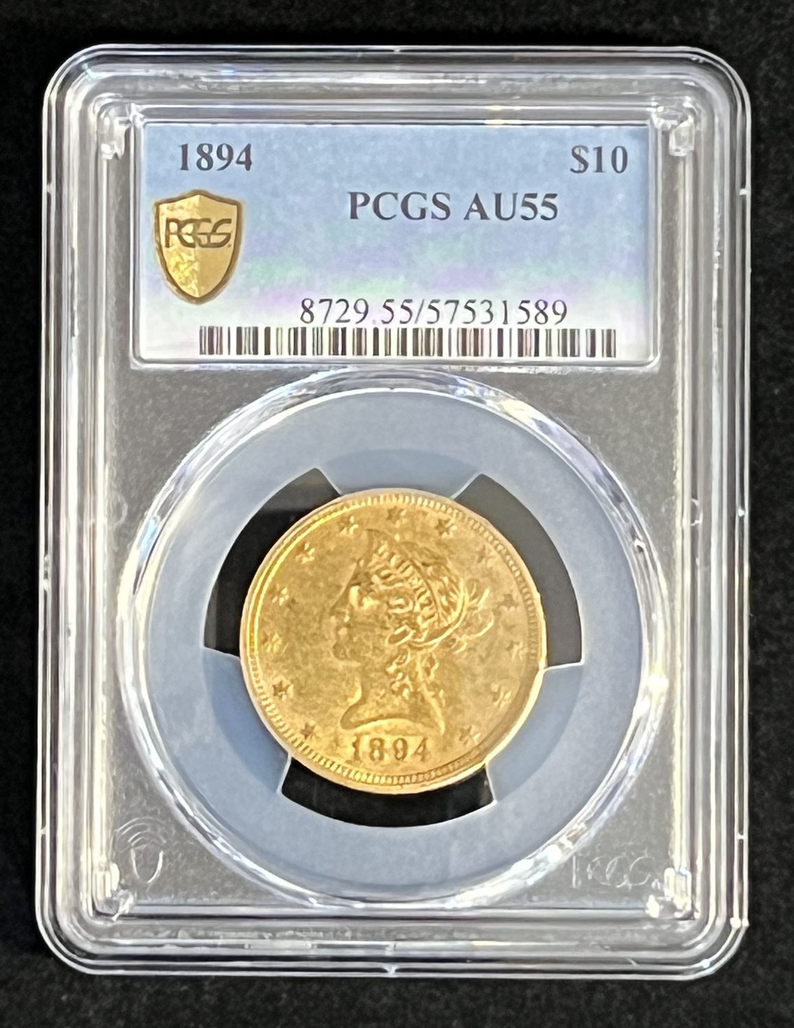 1894 $10 Liberty Head Gold Eagle - PCGS AU 55