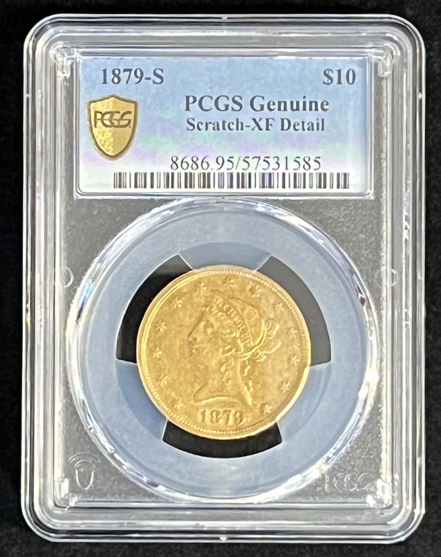 1879-S $10 Liberty Head Gold Eagle - PCGS -XF 1879-S $10 Liberty Head Gold Eagle - PCGS -XF