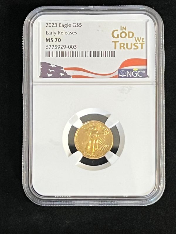 2023 5$ Gold American Eagle 1/10 Oz Early Releases NGC MS 70 2023 5$ Gold American Eagle 1/10 Oz Early Releases NGC MS 70