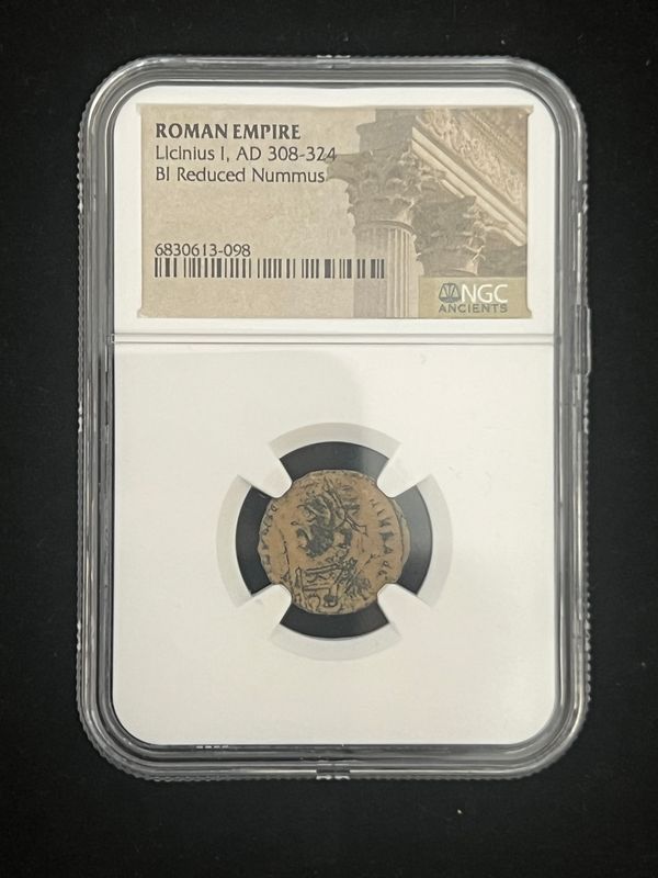 Roman Empire Licinius I , AD 308-324  BI Reduced Nummus NGC