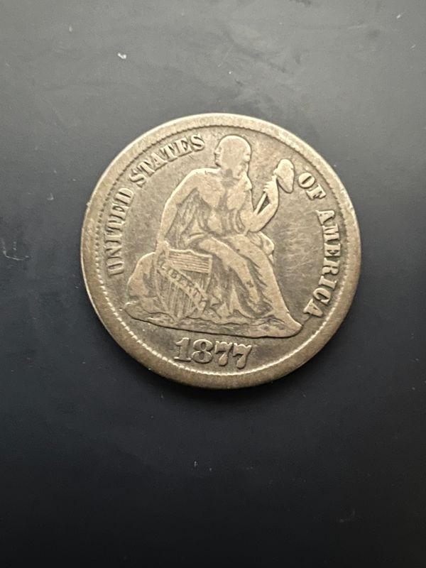 1877 CC  Seated Liberty Dime
