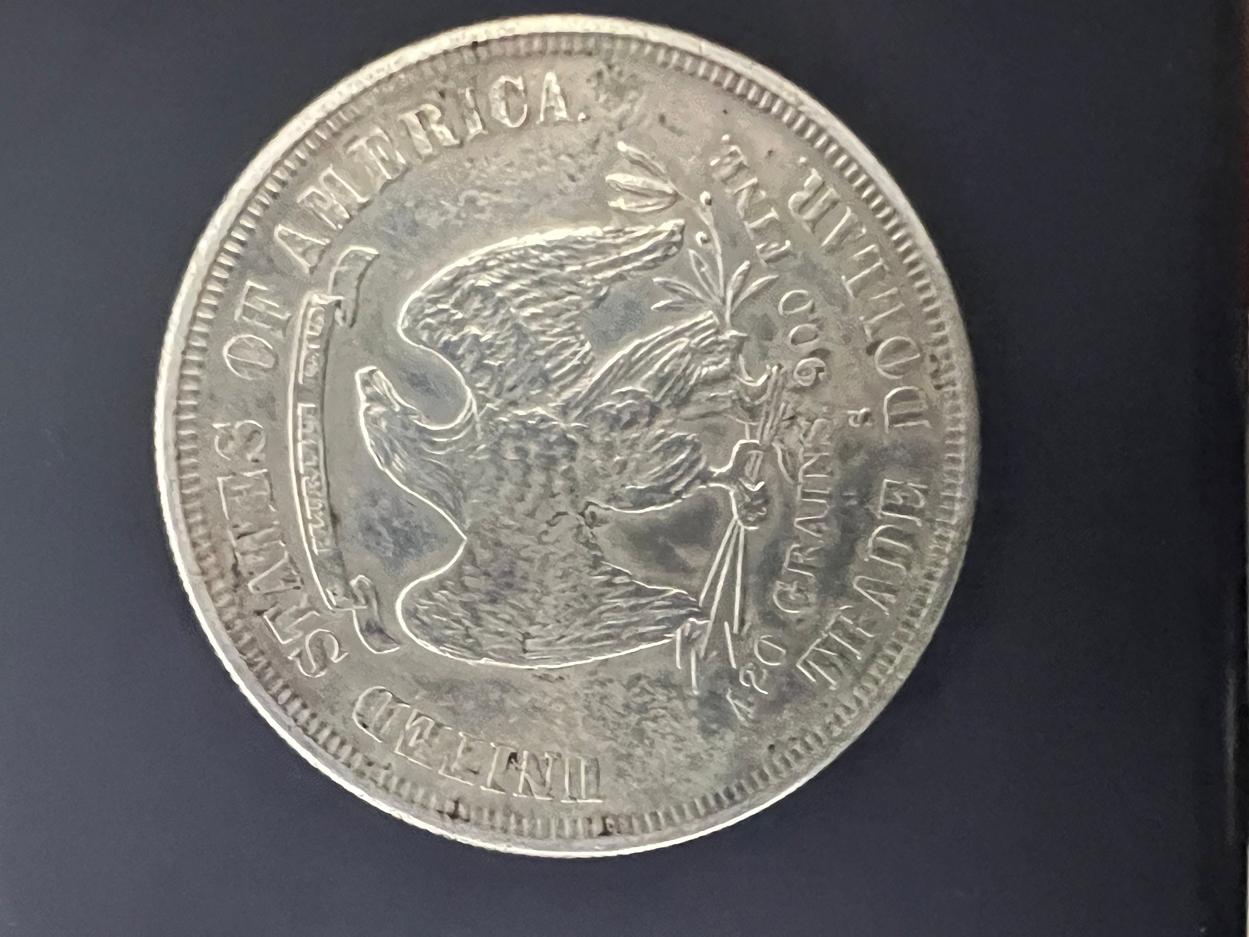 1878-S $1 US Silver Trade Dollar AU - Cleaned