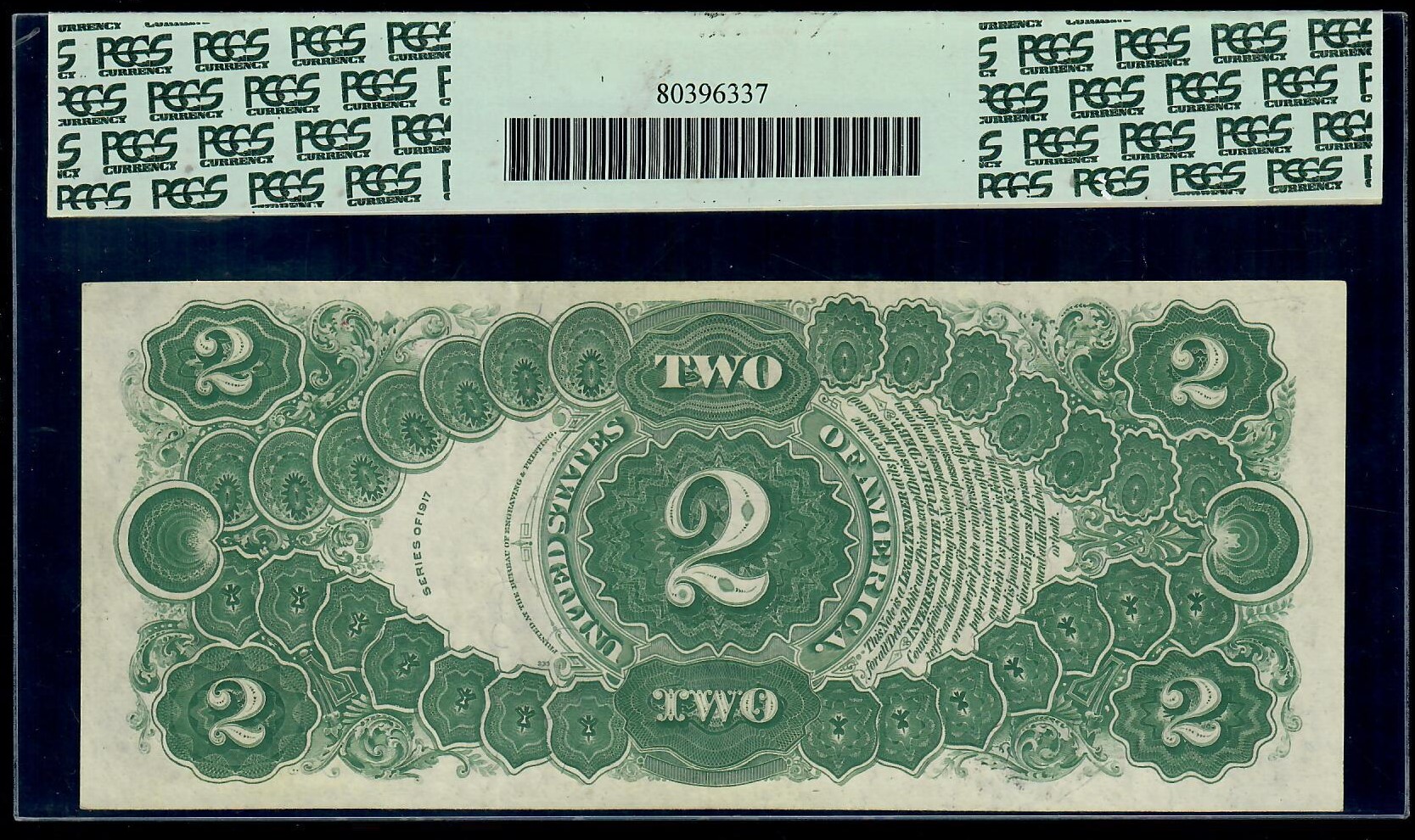 1917 $2 Dollars Legal Tender Large Note FR#60 Note PCGS 45 Extremely Fine