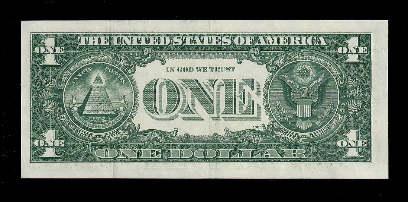 1974 $1 Federal Reserve Cleveland  Inverted Overprint Error