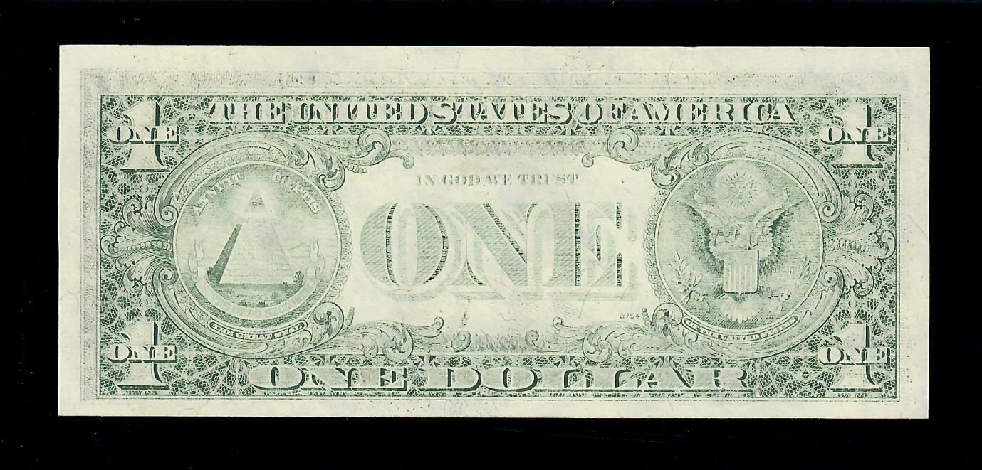 1977 $1 Federal Reserve Chicago Fr.1909G  Insufficient Ink Error UNC