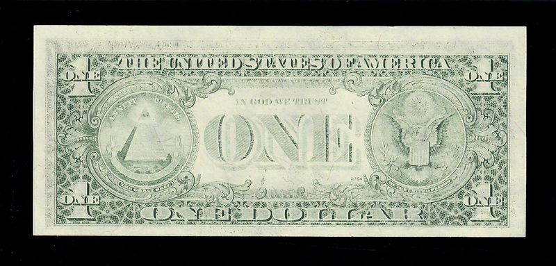 1977 $1 Federal Reserve Chicago Fr.1909G  Insufficient Ink Error UNC 1977 $1 Federal Reserve Chicago Fr.1909G  Insufficient Ink Error UNC