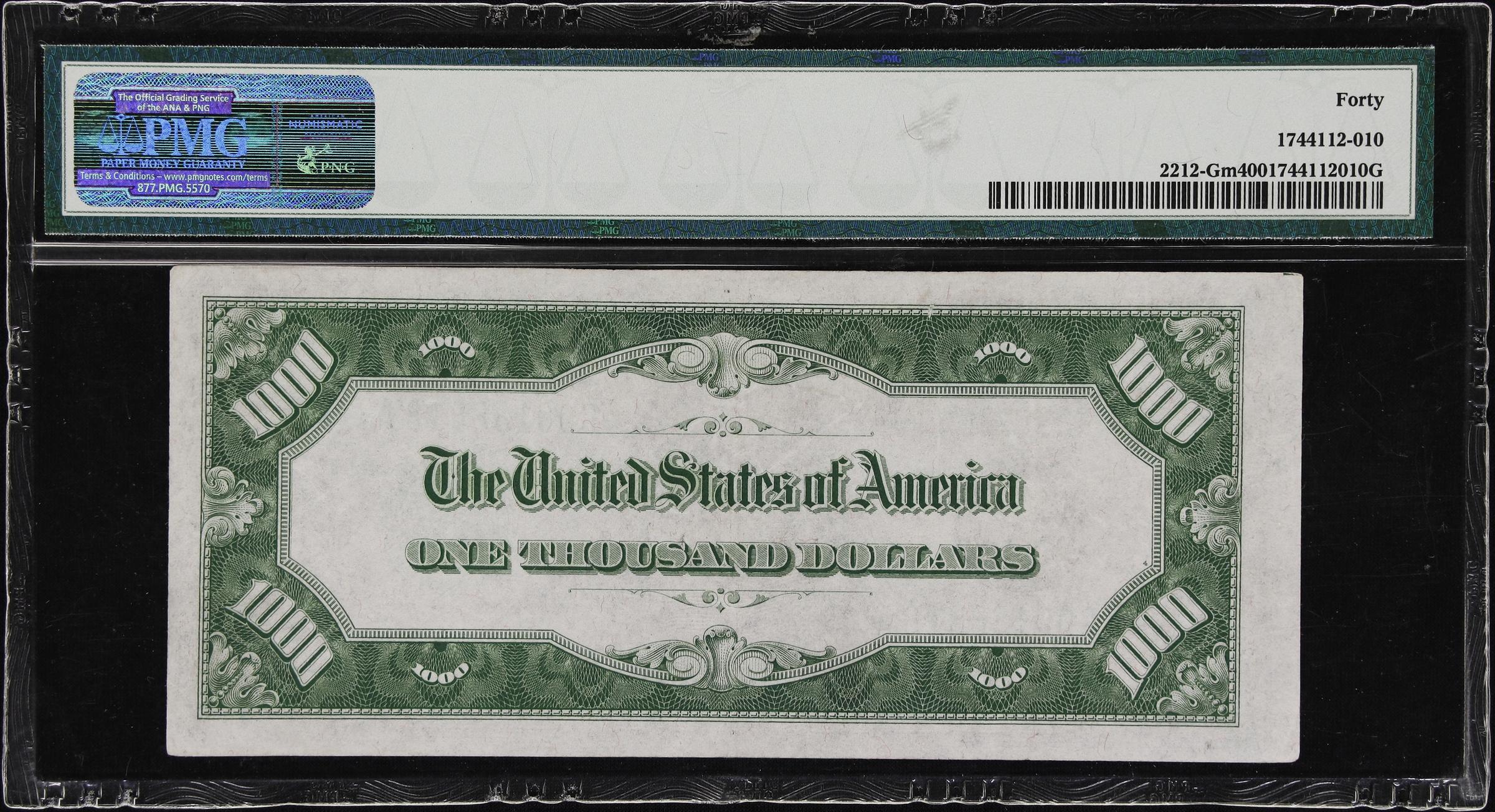 FR.#2212-Gm  $1000 1934-A Federal Reserve Note CHICAGO,  PMG  40