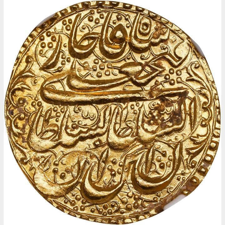 Qajar Dynasty. Toman, AH 1233 (1817/18). Tehran Mint. Fath 'Ali Shah. NGC Unc Qajar Dynasty. Toman, AH 1233 (1817/18). Tehran Mint. Fath 'Ali Shah. NGC Unc