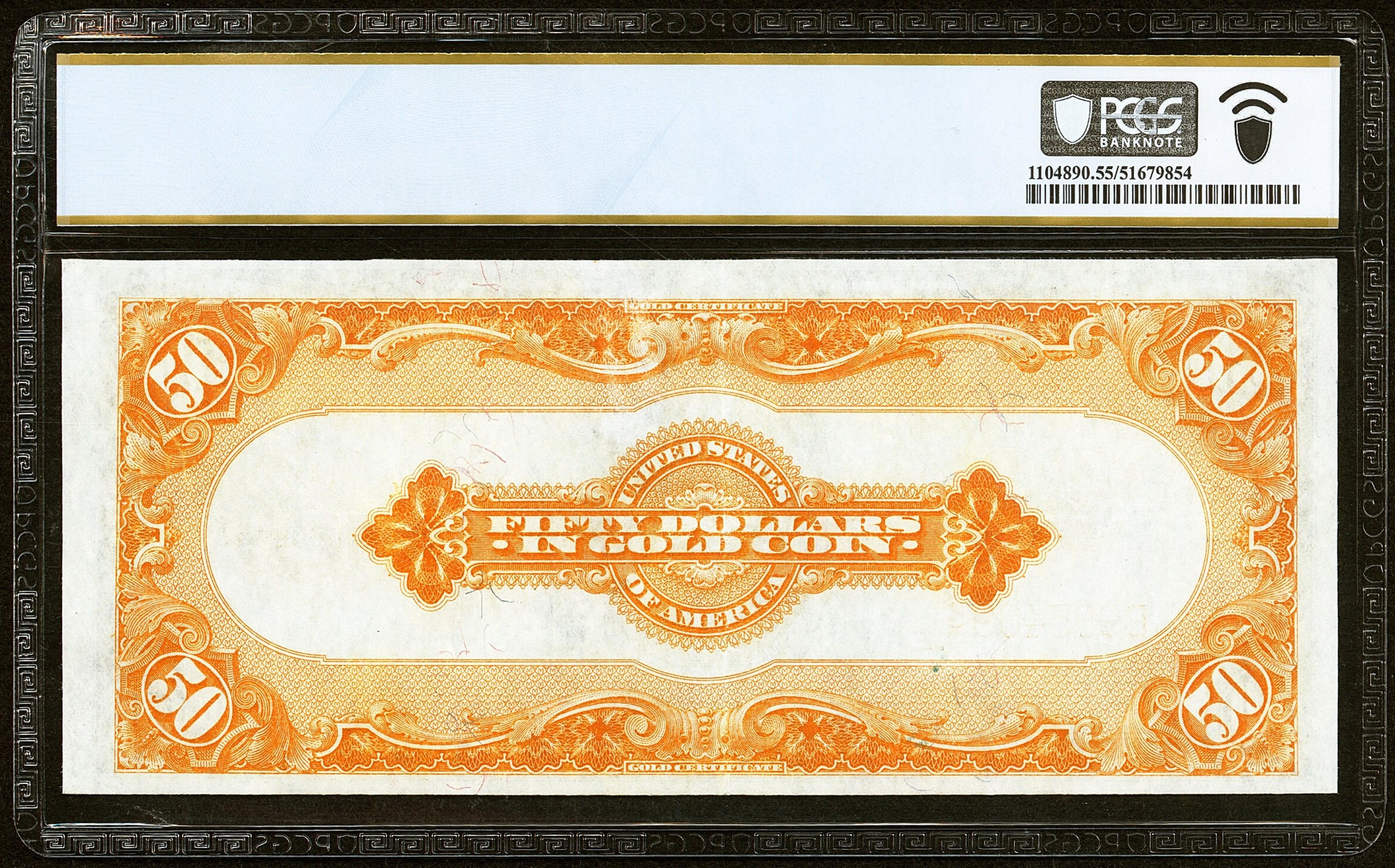 1922 $50 Gold Certificate Note Fr. 1200m PCGS 55 AU MULE NOTE