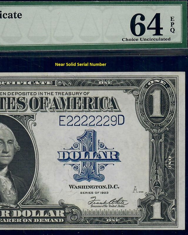 1923 $1 Silver Certificate FR-237 Horse Blanket PMG 64 EPQ Uncirculated 1923 $1 Silver Certificate FR-237 Horse Blanket PMG 64 EPQ Uncirculated