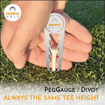3-i-1 höjdmätare för golfpeg med greenlagare och bollmarkör