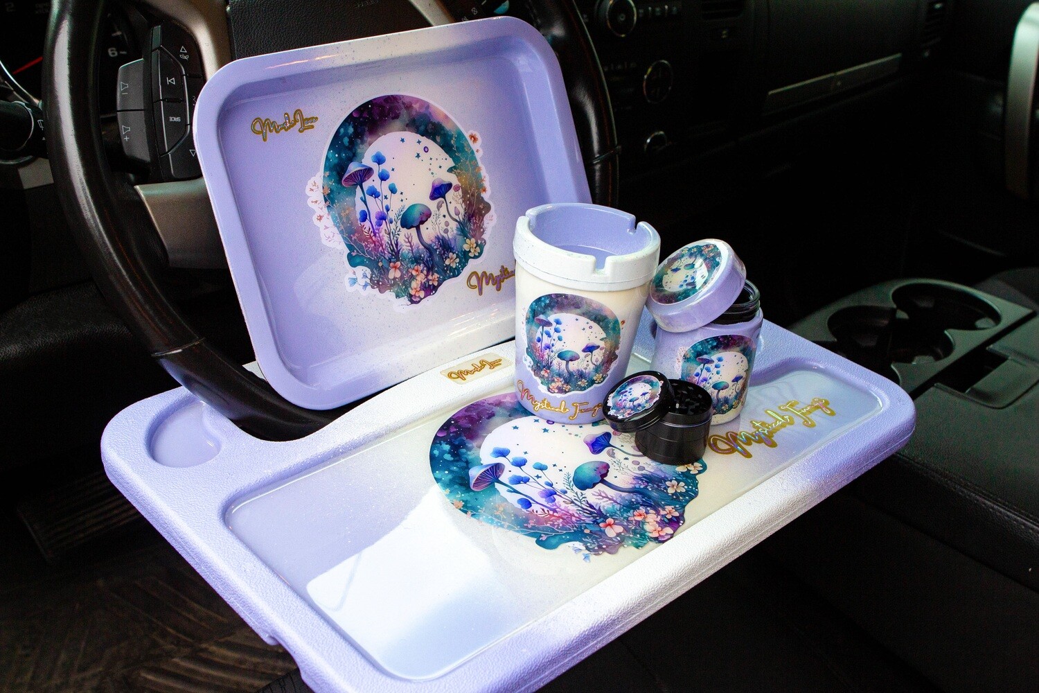 Mystical Fungi Car Tray Table Set (Resin)