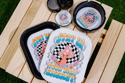 Stay In Your Own Energy Custom Rolling Tray Set
