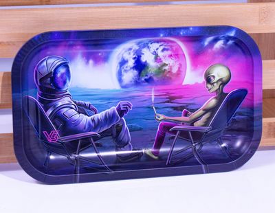 Alien Astronaut Metal Rolling Tray