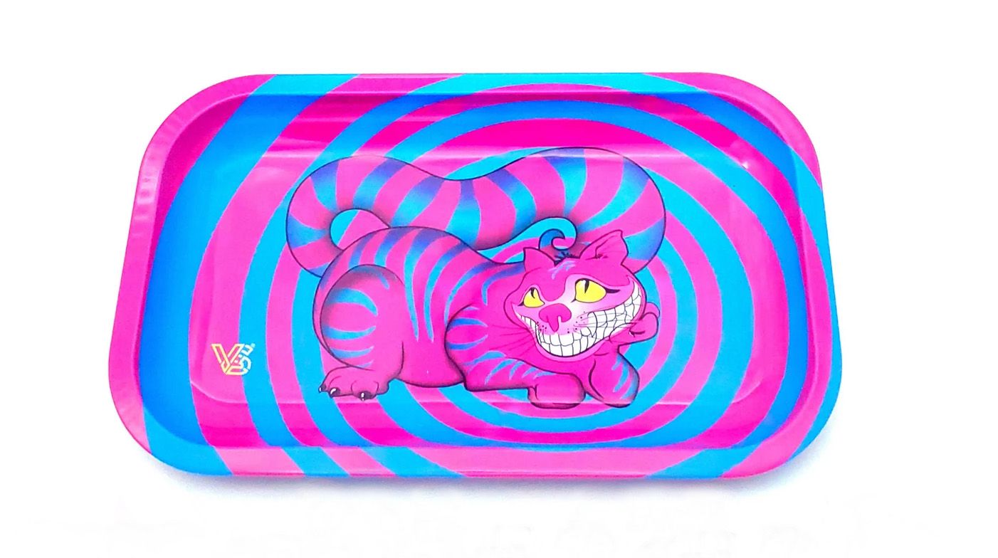 Trippy Cat Metal Rolling Tray