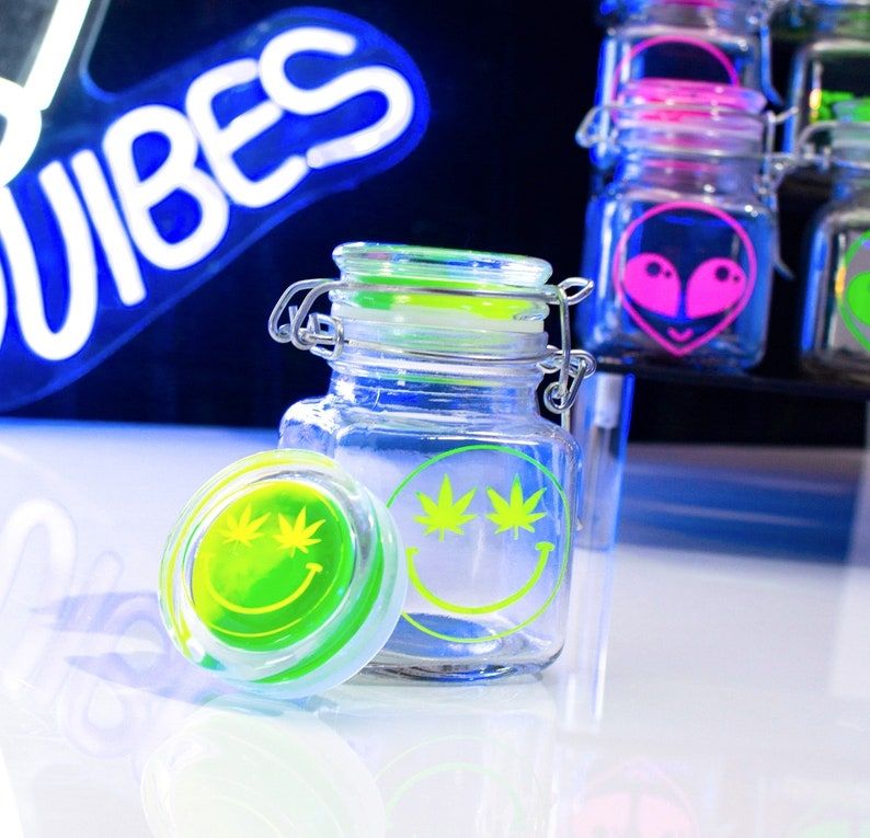 Smiley Face Mini Stash Jar