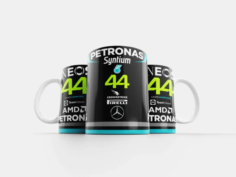 Taza Lewis Hamilton Mercedes Nº44 2023