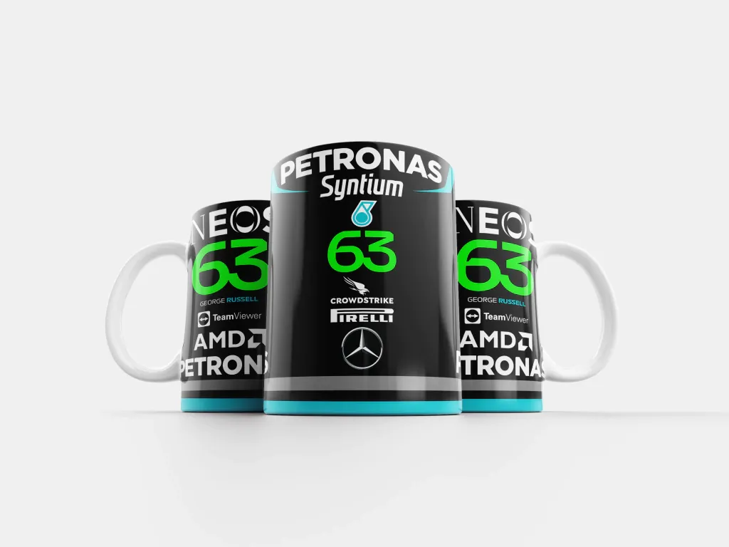 Taza  George Russell Mercedes Nº63 2023 #01