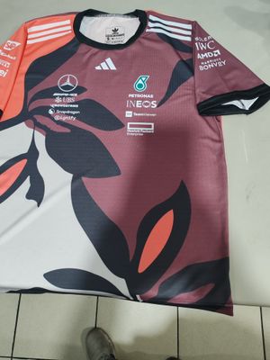 Camiseta de conductor auténtica Miami 2025  con estampado floral