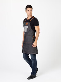 BROOKLYN DENIM APRON - BLACK
