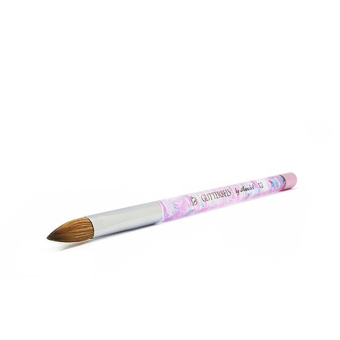 GB #8 Pinched Pastel Glitter Acrylic Brush