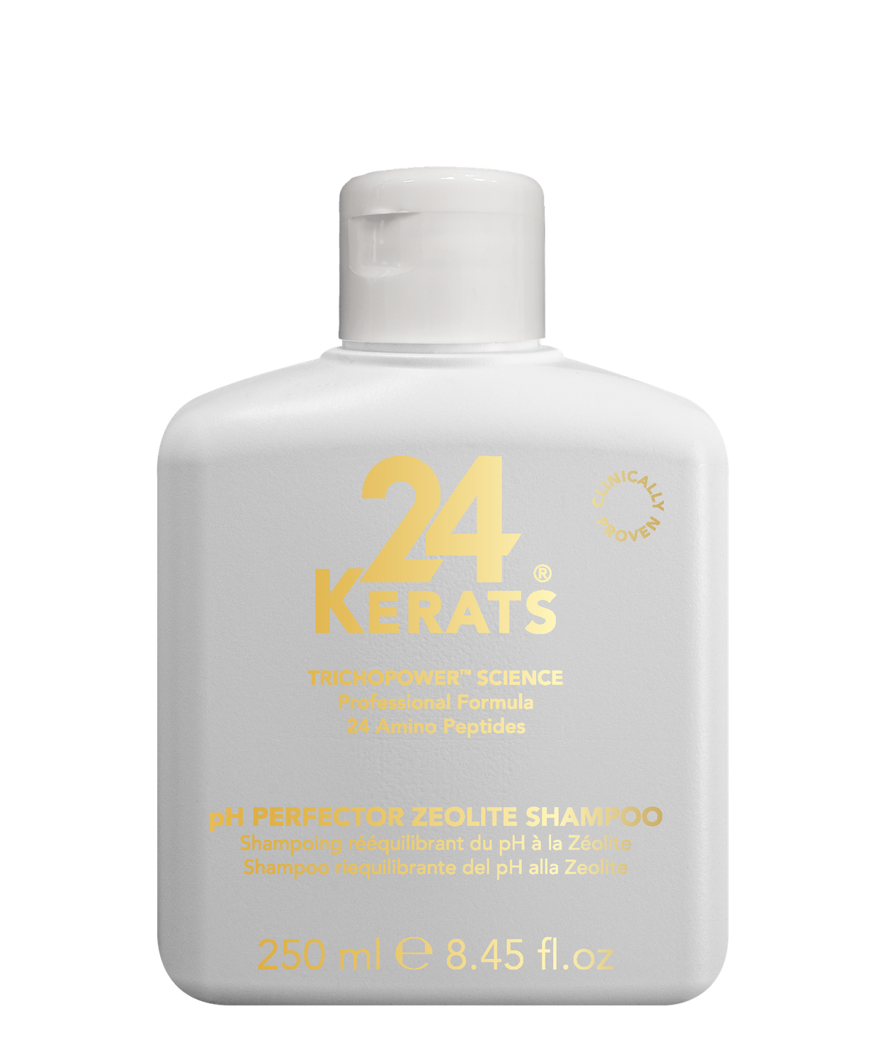 24 Kerats Zeolite Shampoo, Size: 250ml
