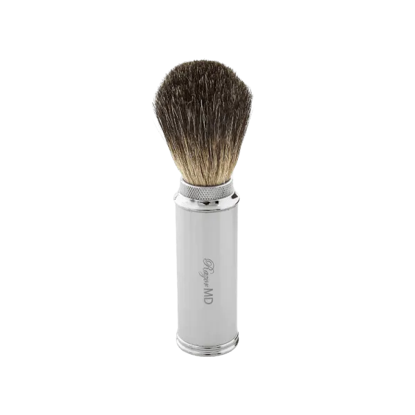 RMD Chrome 3pc Travel Shaving Brush