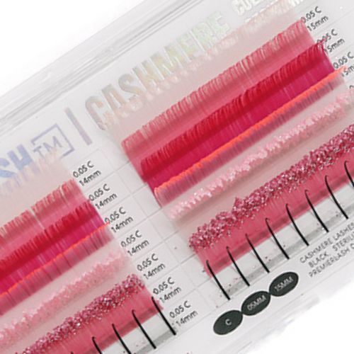 PL Pink Glitter D Curl, Size: 12-13mm